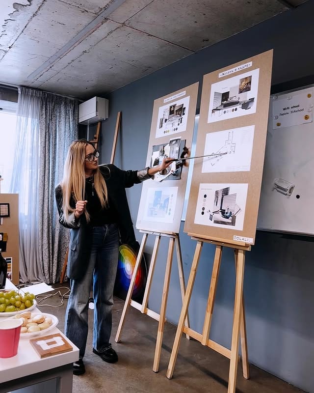 Разбор интерьерного проекта с чертежами и коллажами в Design&Decor School